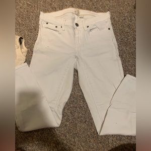 White j crew skinny jeans